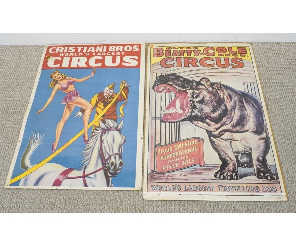 Two circus posters Cristiani Bros  28ad4a