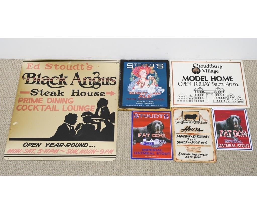 Metal sign Ed Stoudts Black Angus