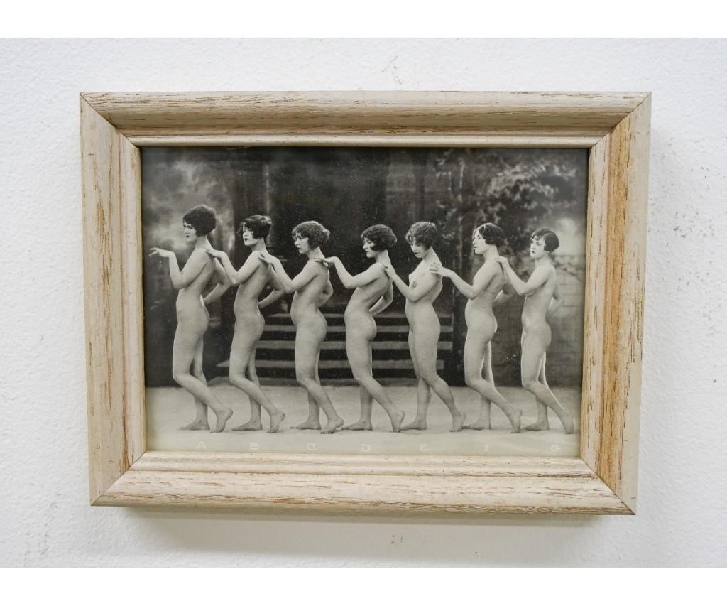 Iconic framed photo print of nude women,