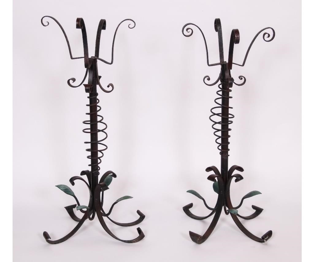 Pair of Art Nouveau wrought iron 28ad75