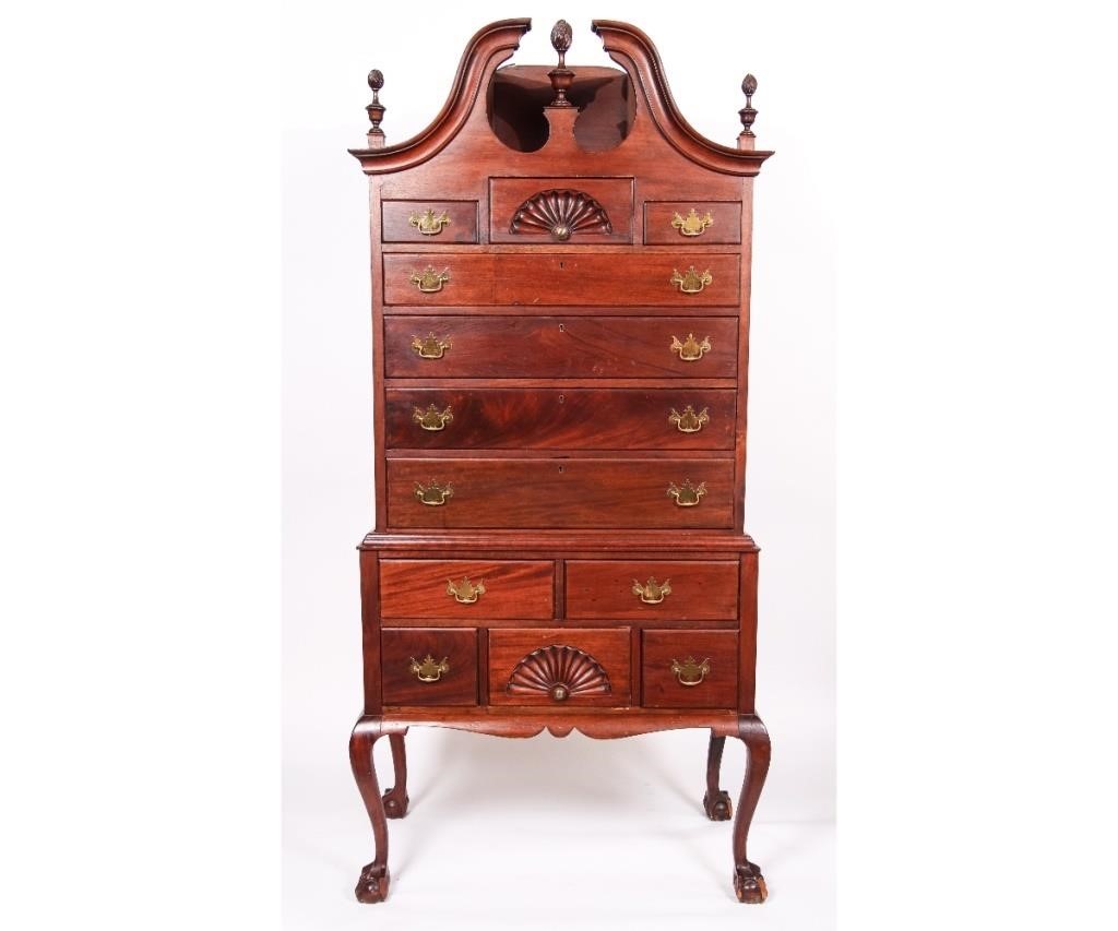 Chippendale style mahogany two part 28ad76