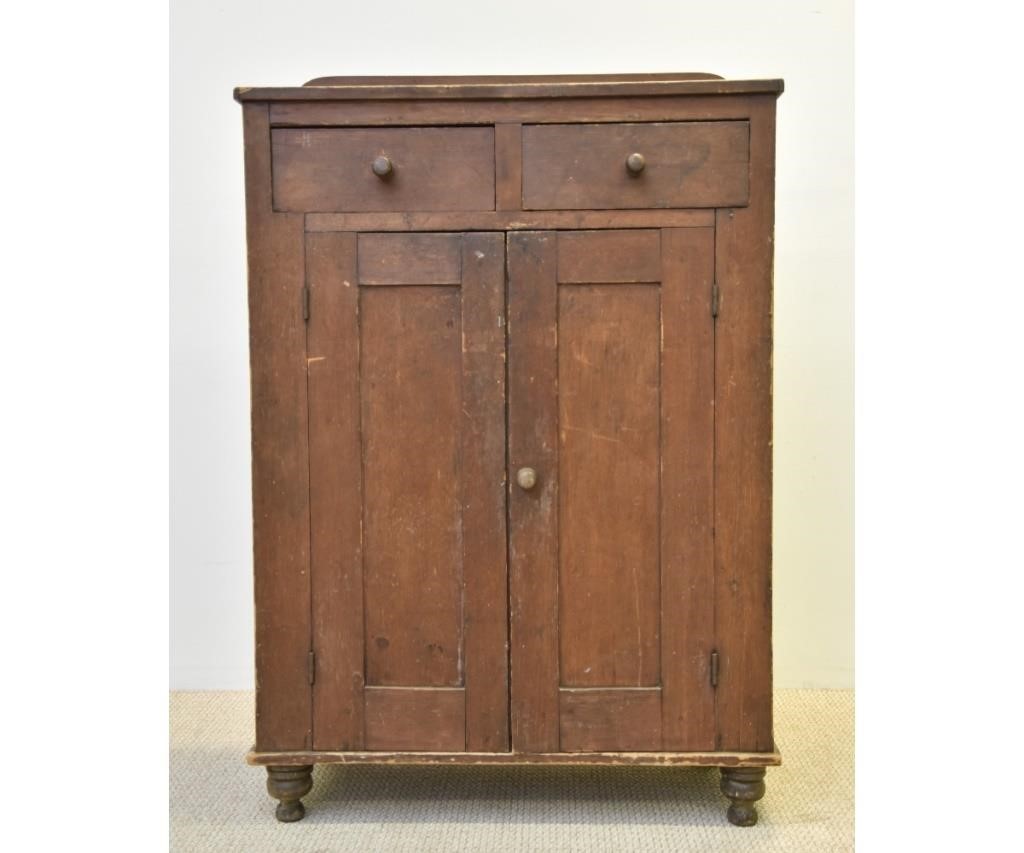 Large country pine jelly cupboard,