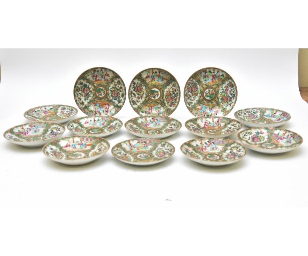 Thirteen Rose Medallion deep plates,