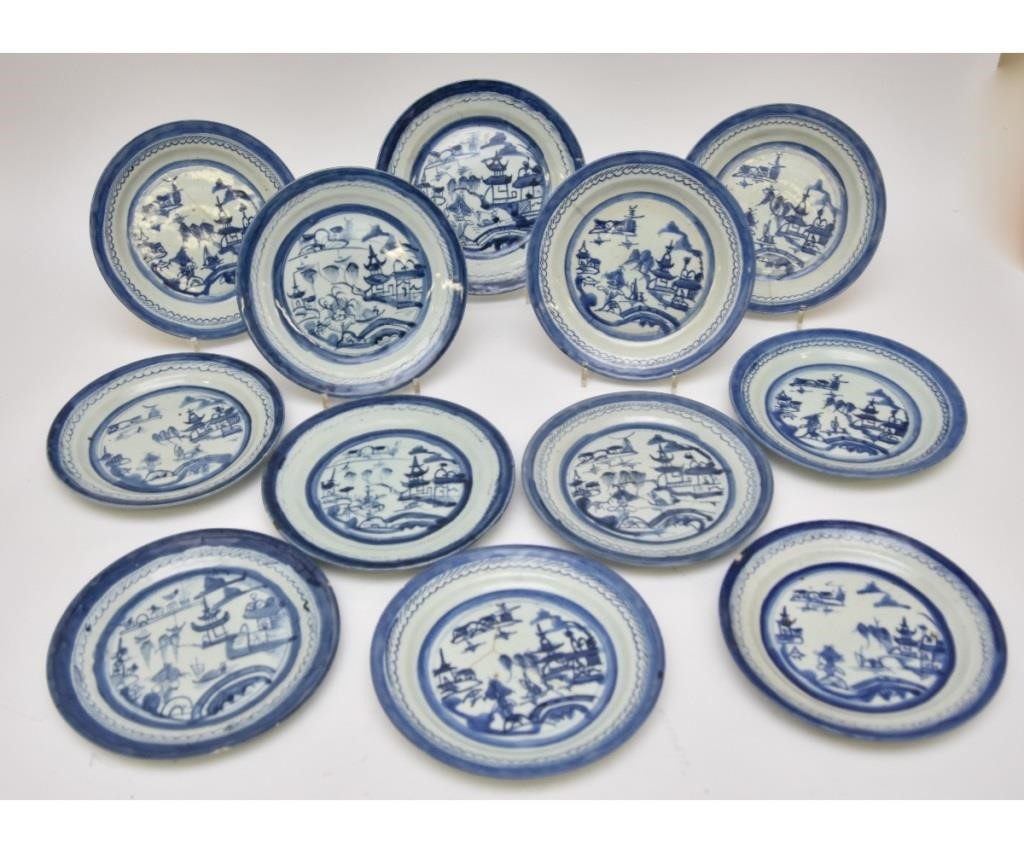 Twelve Canton plates, circa 1860,