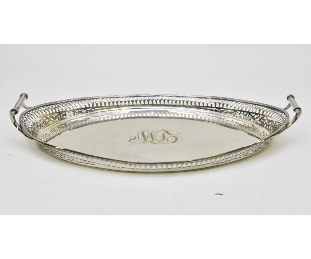Fine silver plate oval serving