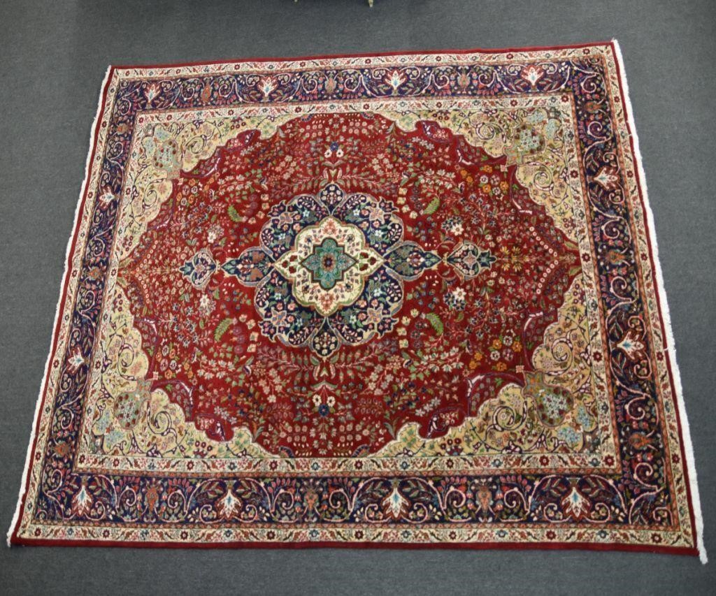 Colorful room size Tabriz carpet,