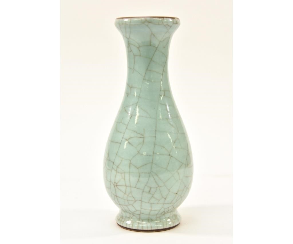 Chinese porcelain green/blue crackleware