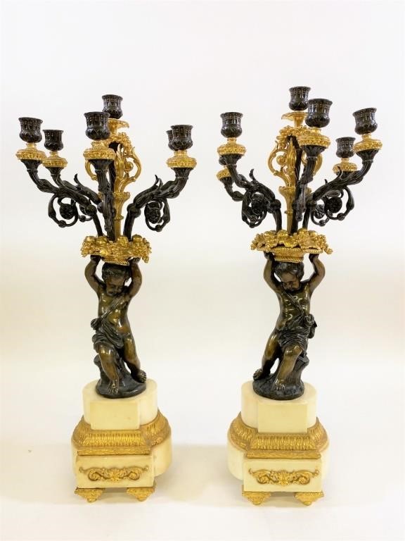 Large pair of late 19th c bronze 28b081
