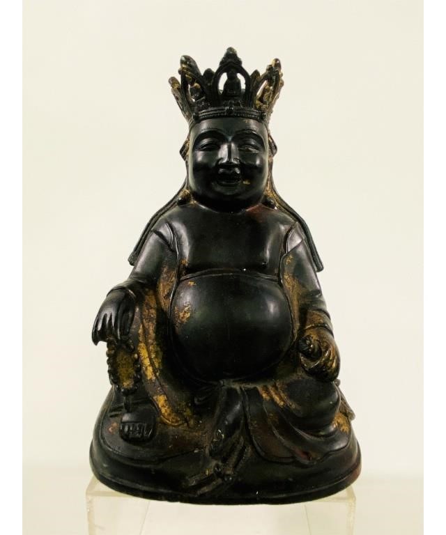 Early chinese bronze seated Buddha  28b098