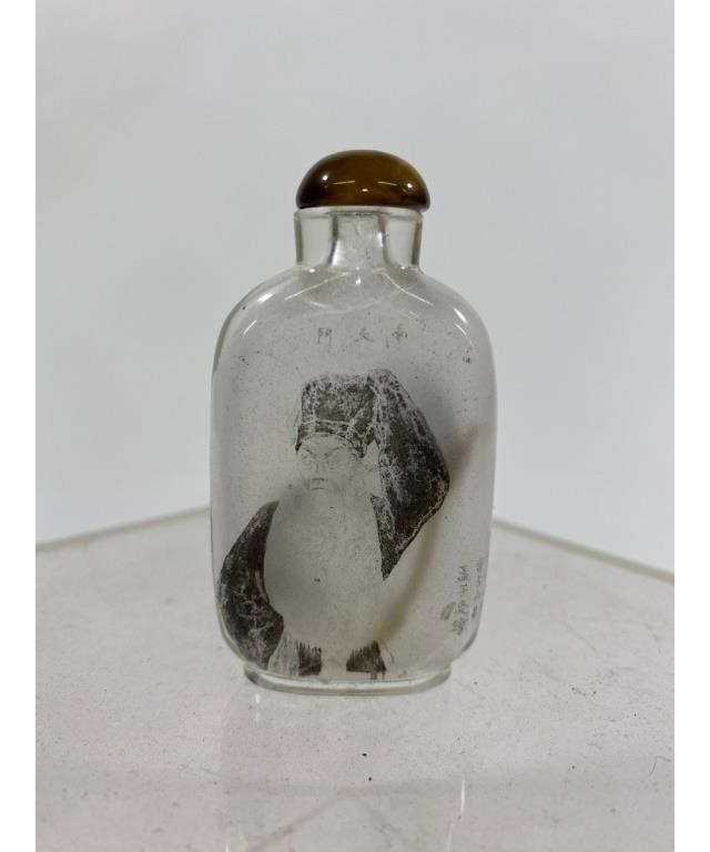 Chinese glass snuff bottle, 19th c.