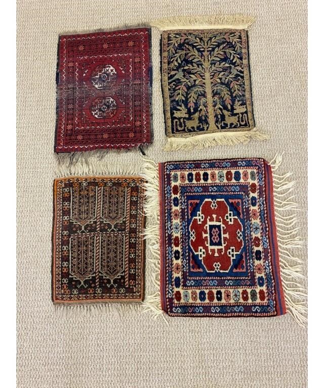Four small mats, 20th c.
Largest
