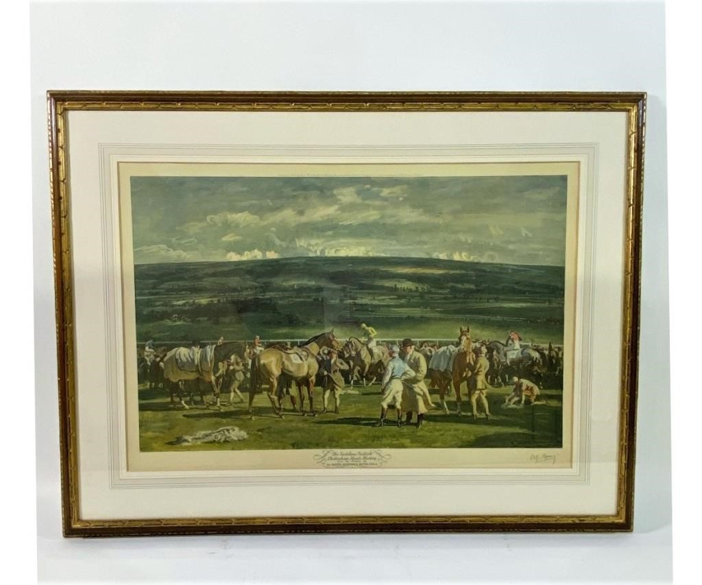 Sir Aflred Munnings print, framed