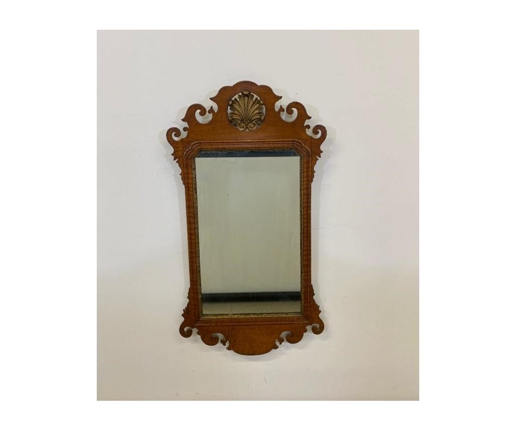 Chippendale style curly maple mirror 28b0f9