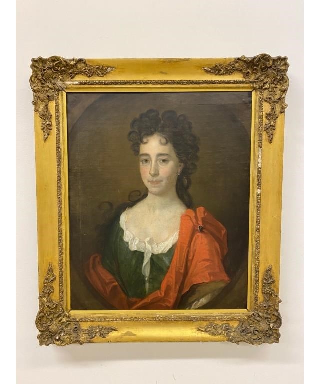 Oil on canvas portrait of a lady,