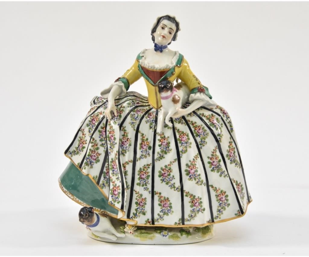 Sevres colorful porcelain lady with