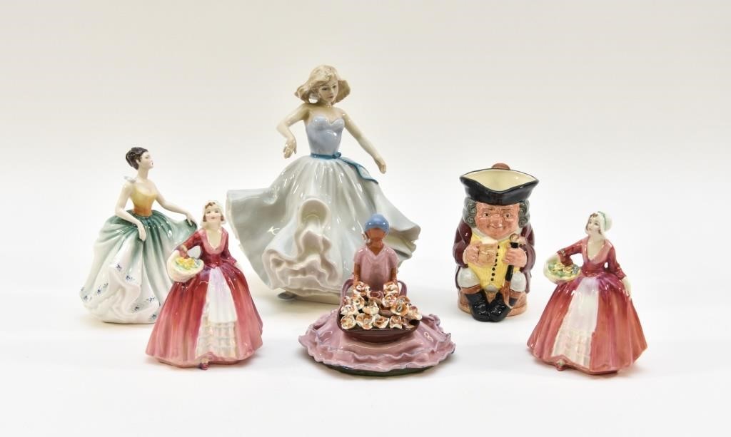 Four Royal Doulton figures, tallest