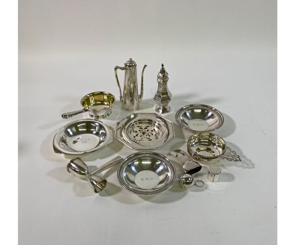 Sterling silver tableware to include