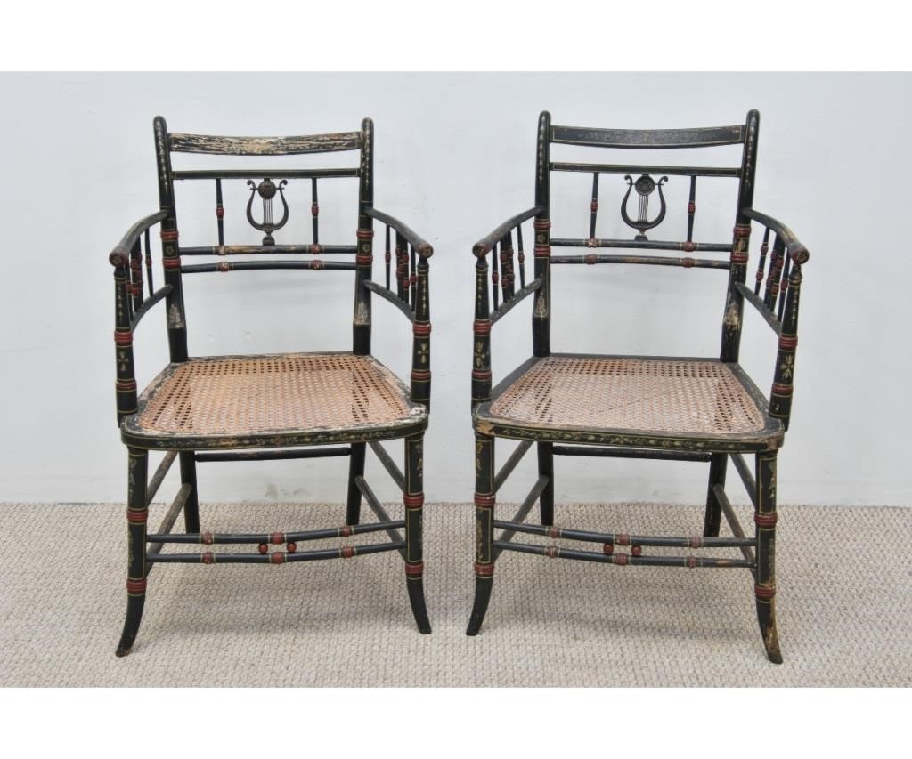 Pair of carved and painted Regency 28b19c