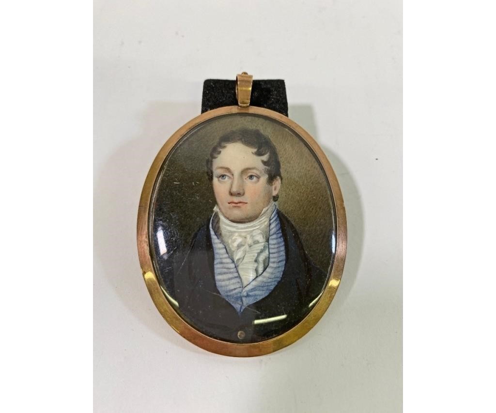 American miniature oval portrait