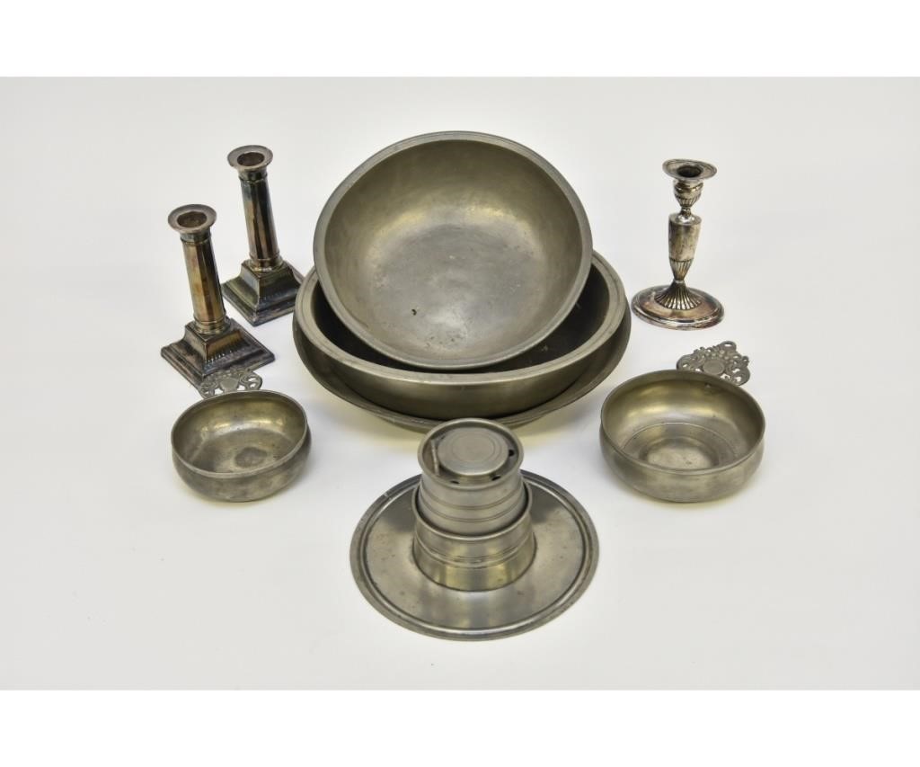 Pewter ware to include three basins 28b30c