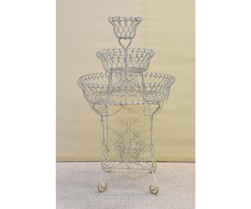 Victorian style wire plant stand
45"h