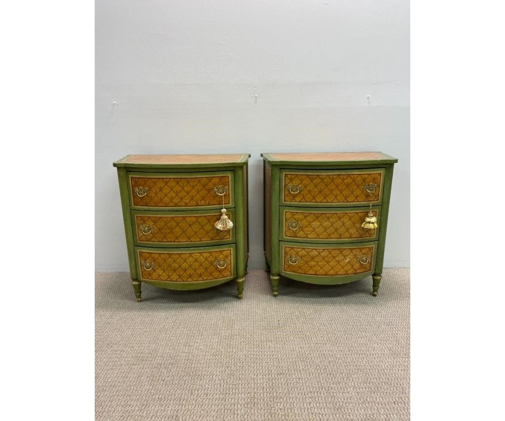 Pair of Continental paint decorated