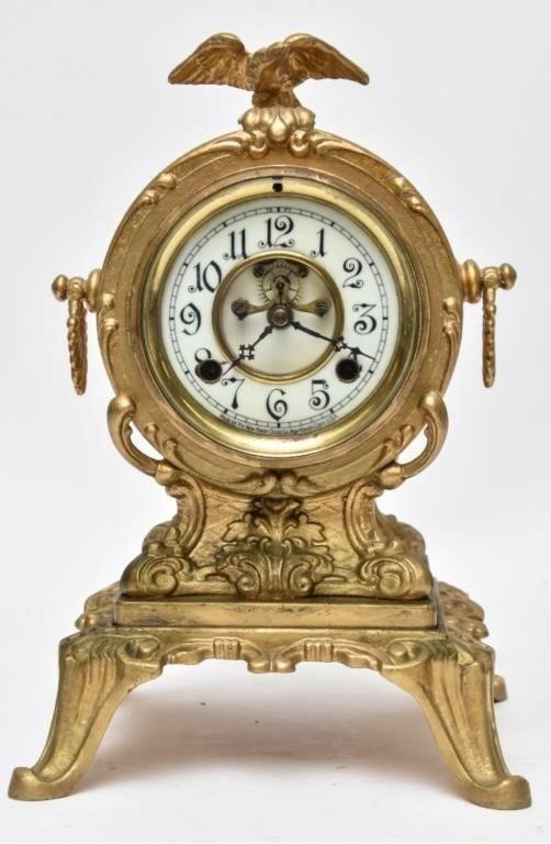 New Haven mantel clock with open 28b3df