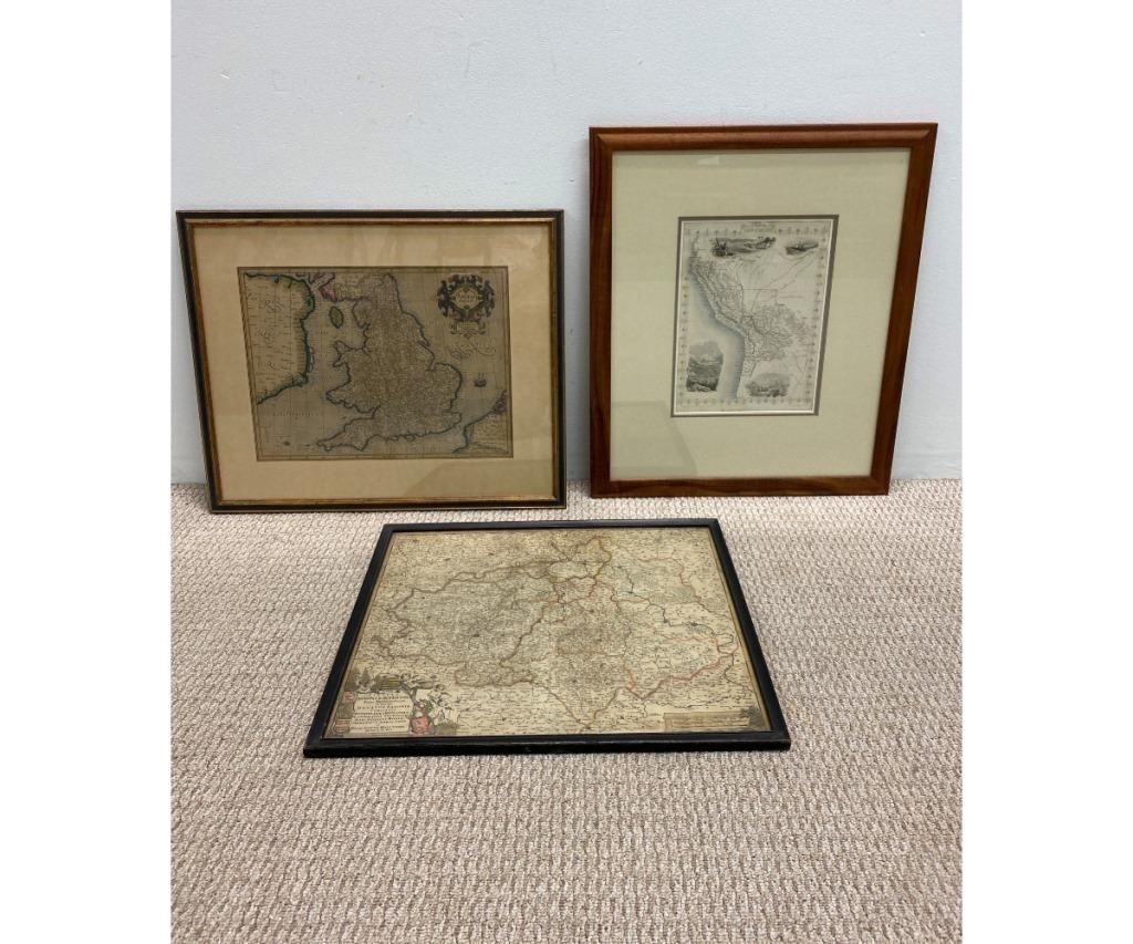 Framed and matted map of Peru  28b444