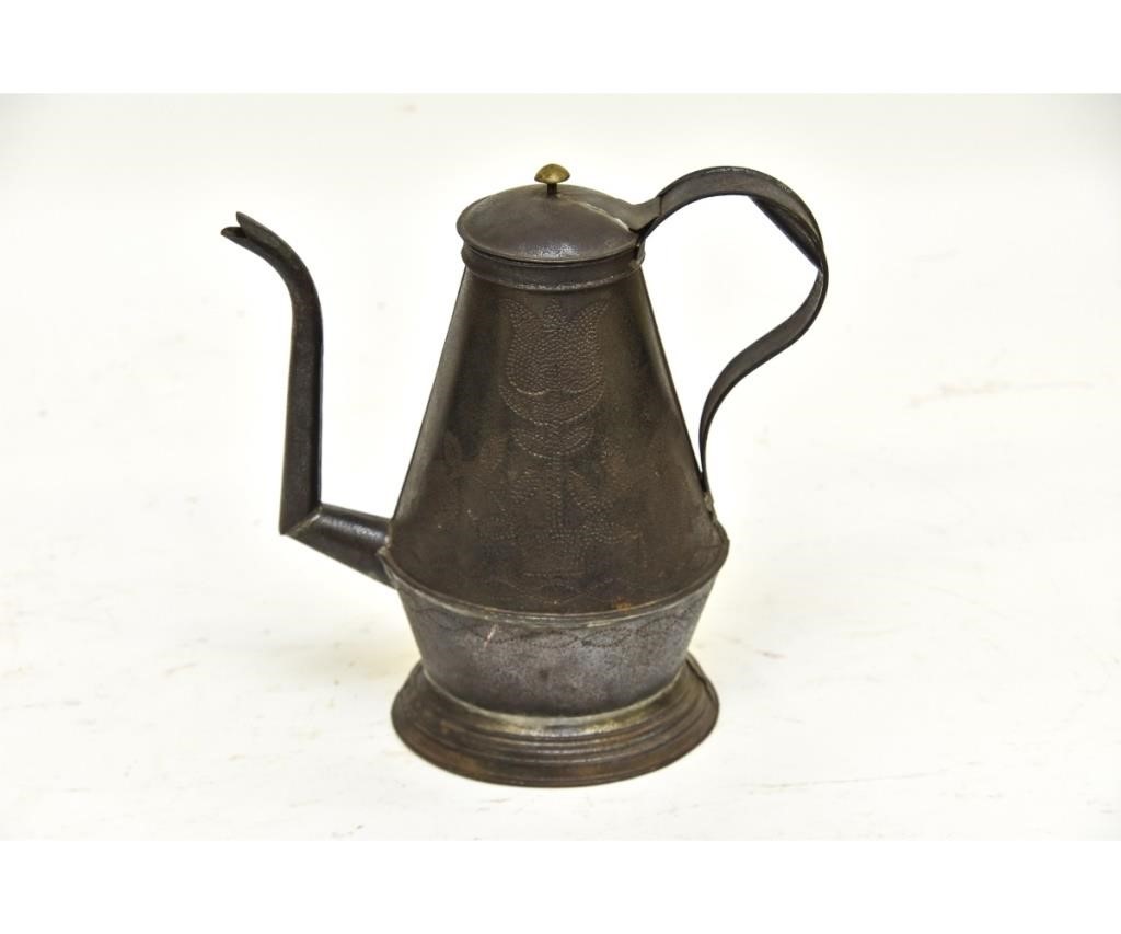 Berks County punched tin coffee pot