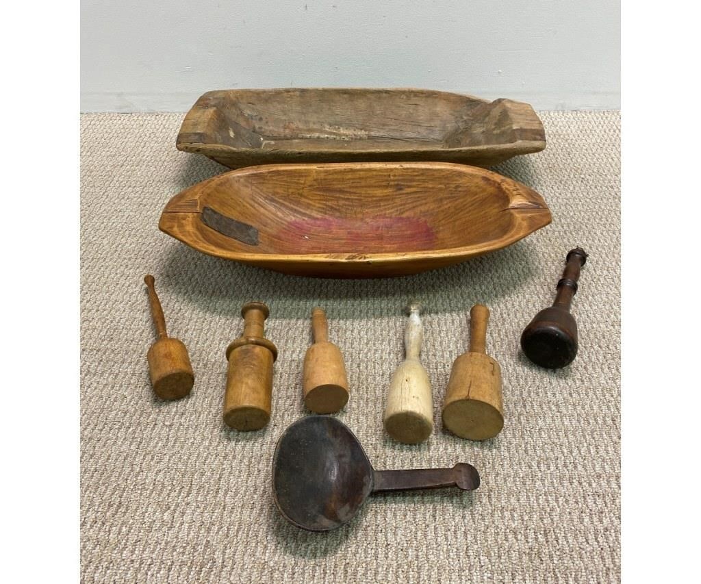 Wooden ware to include two large