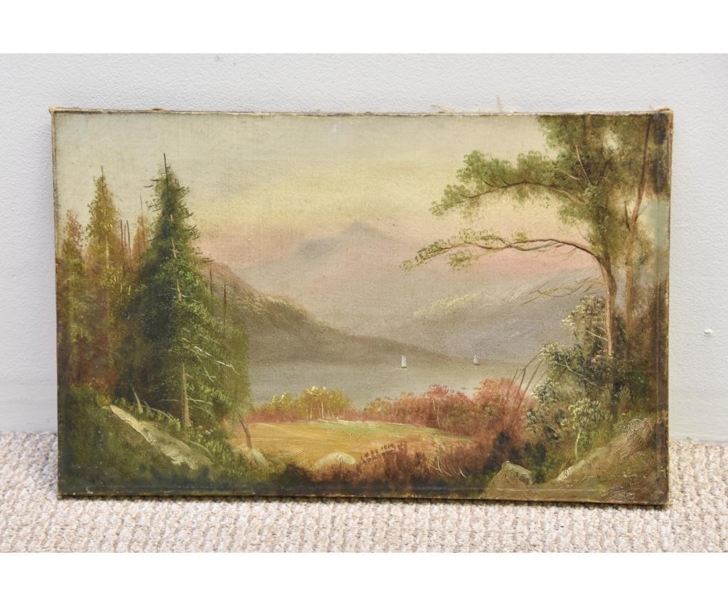 Hudson River School oil on canvas 28b4ac