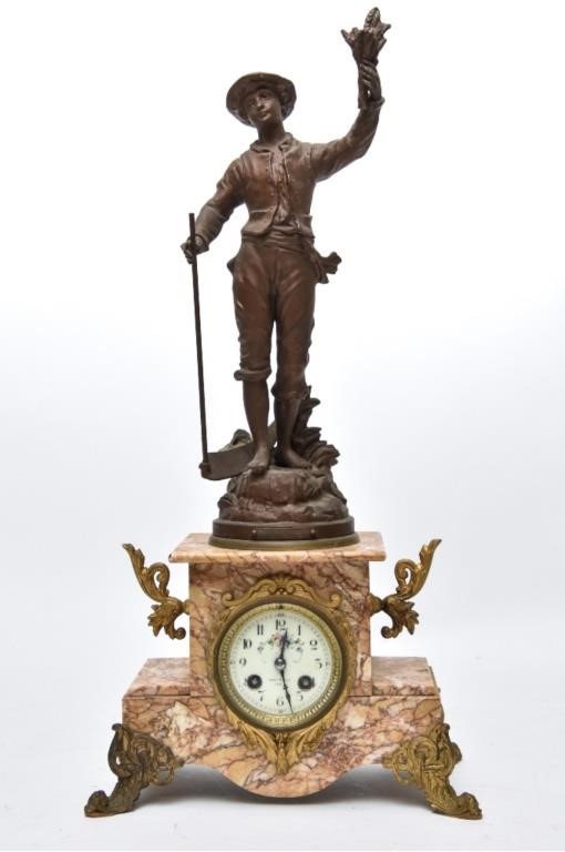 French figural mantel clock Wheat 28b54d