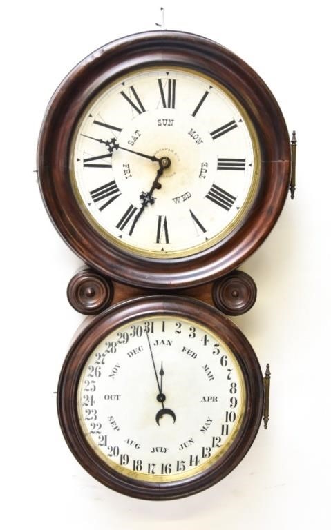 Ingraham calendar wall clock patented 28b554
