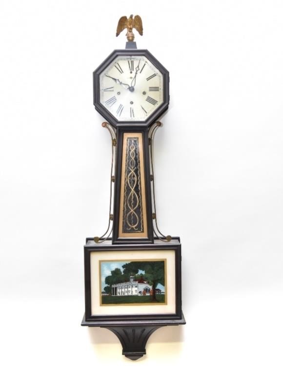 New Haven Clock Company mahogany 28b581