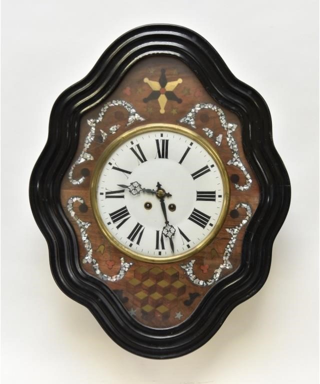 Victorian wall clock with shaped