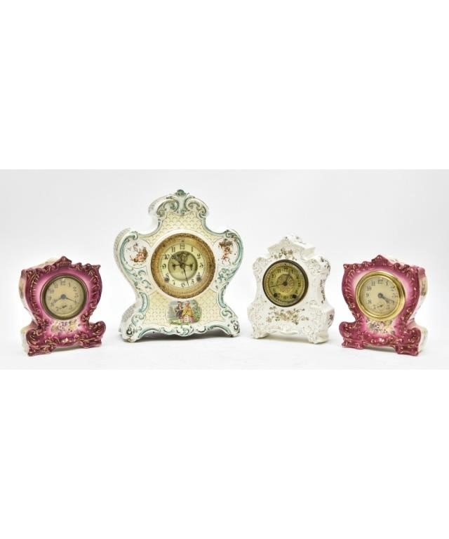 Ansonia ceramic parlor clock with