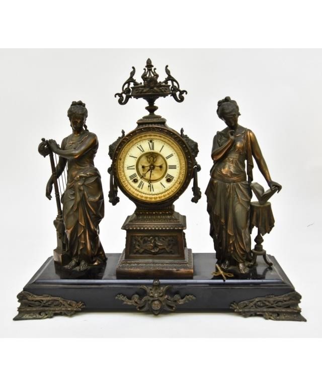 Large Ansonia double figural clock 28b587