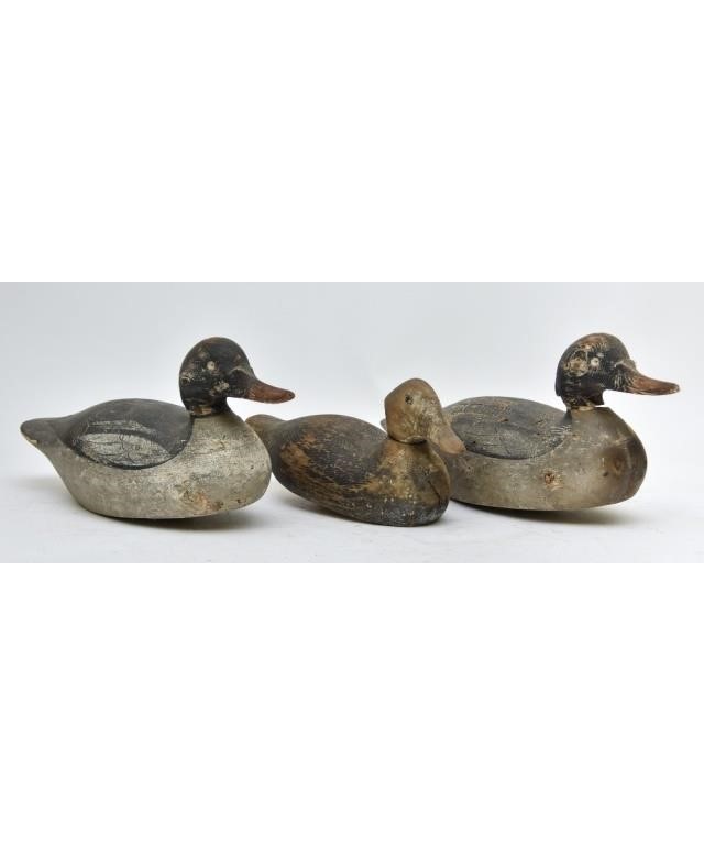 Three early working decoys, untouched
Largest