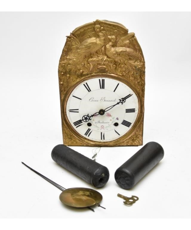French Morbier clock, circa 1870 with