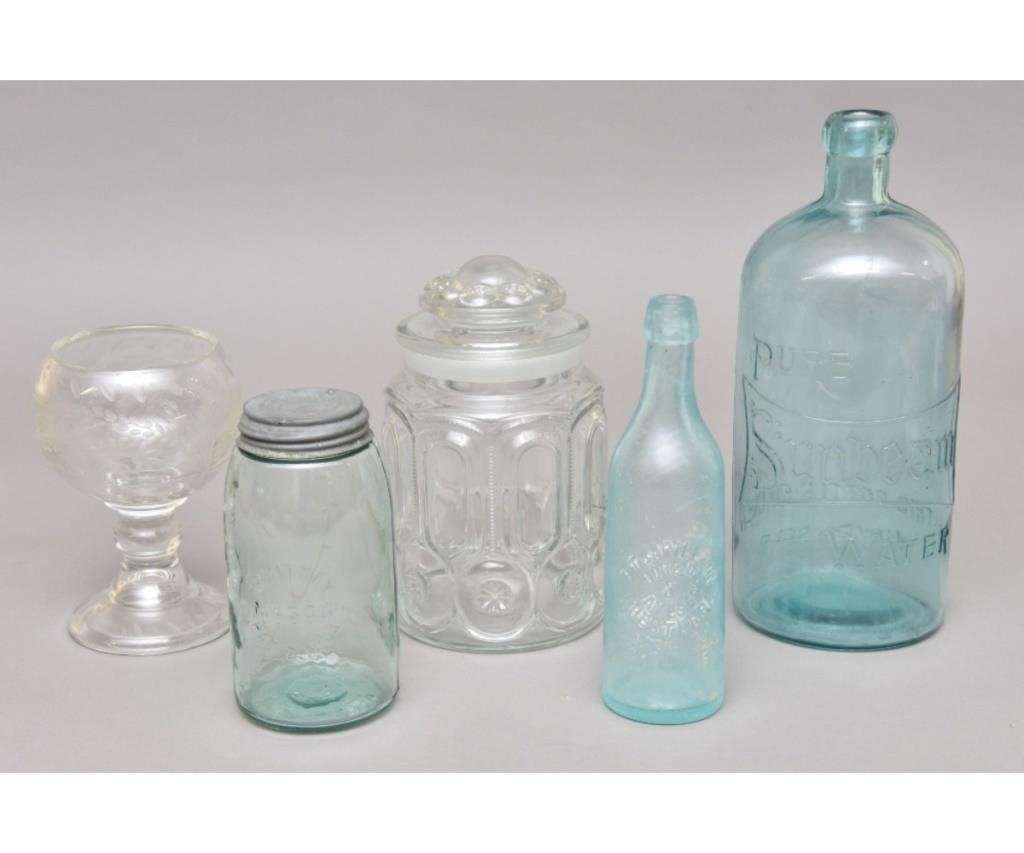 Early glassware to include "Pure