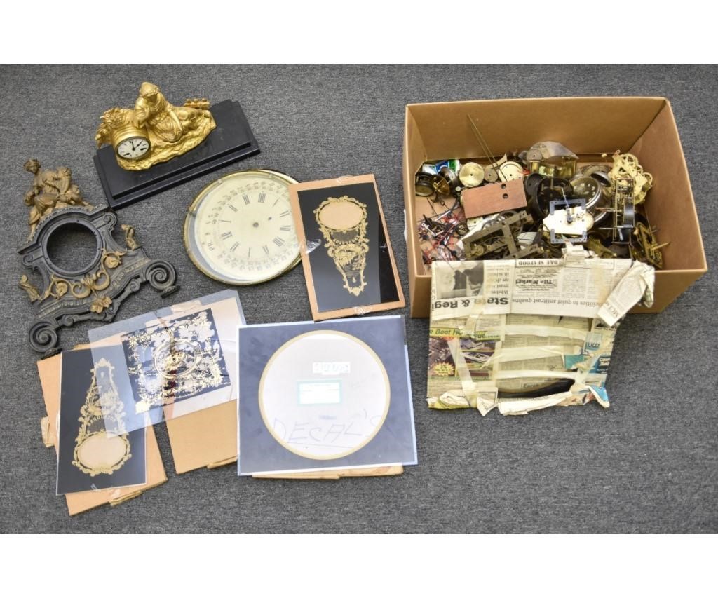 Large collection of clock parts