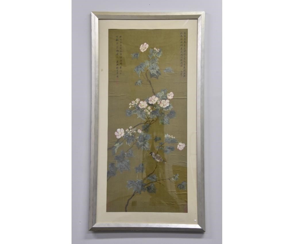 Framed and matted Chinese painting