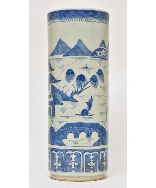 Chinese Canton umbrella stand,