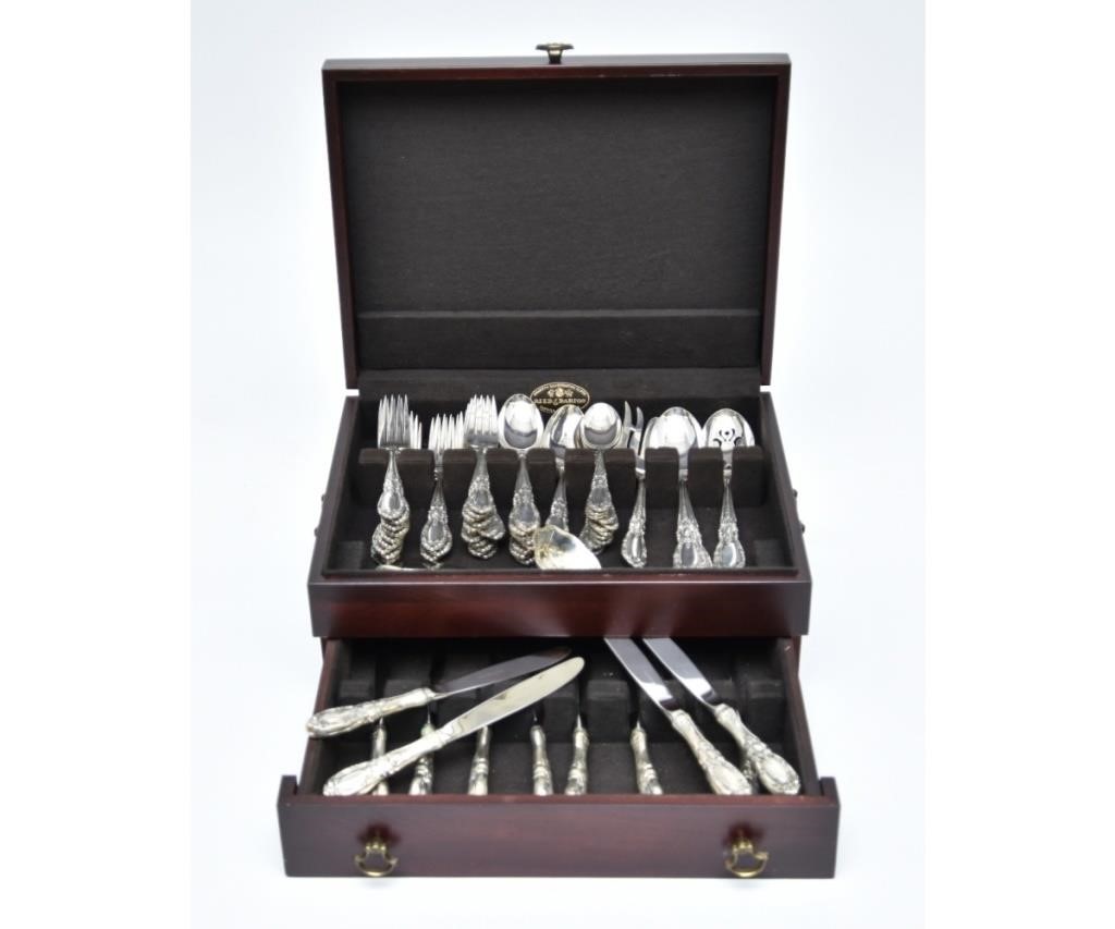 Sterling silver flatware service in