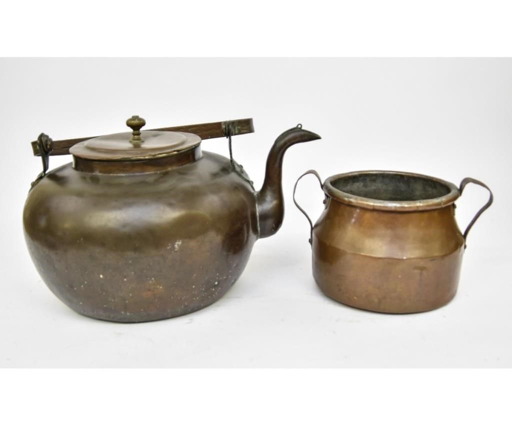 Massive Copper Kettle, early 19th c.