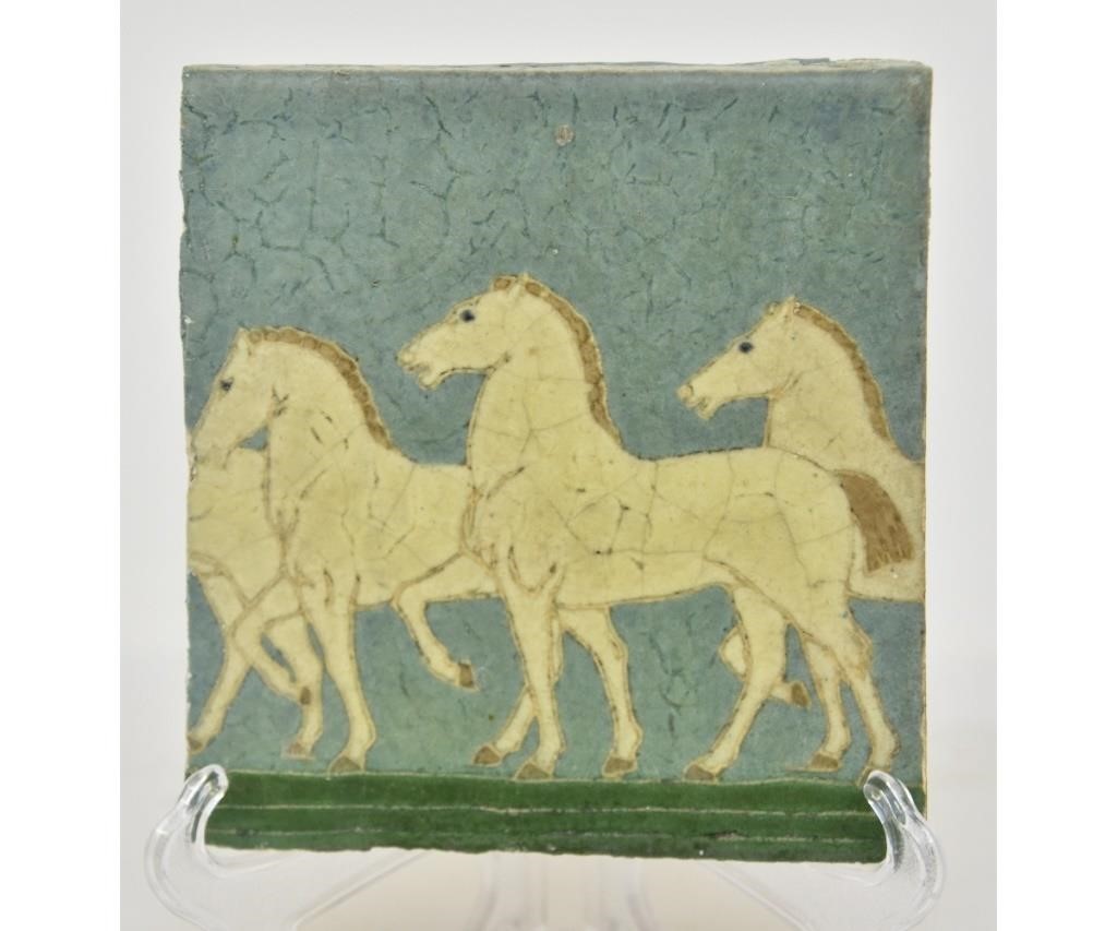 Rare Grueby tile designed by Addison
