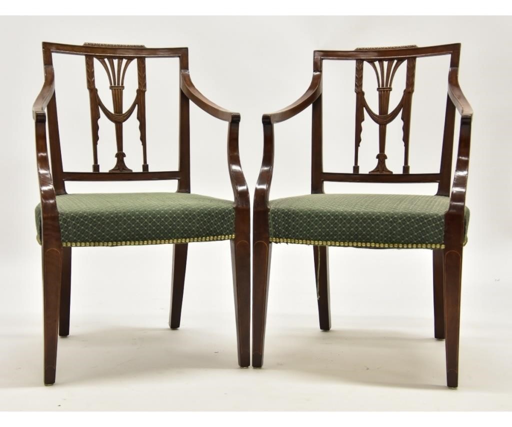 Pair of Hepplewhite mahogany armchairs  28b6d1