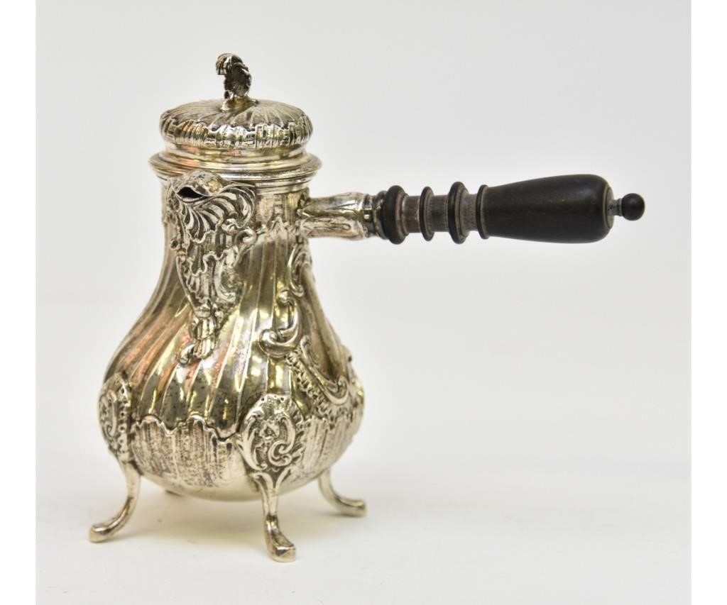 German silver chocolate pot, 19th c.