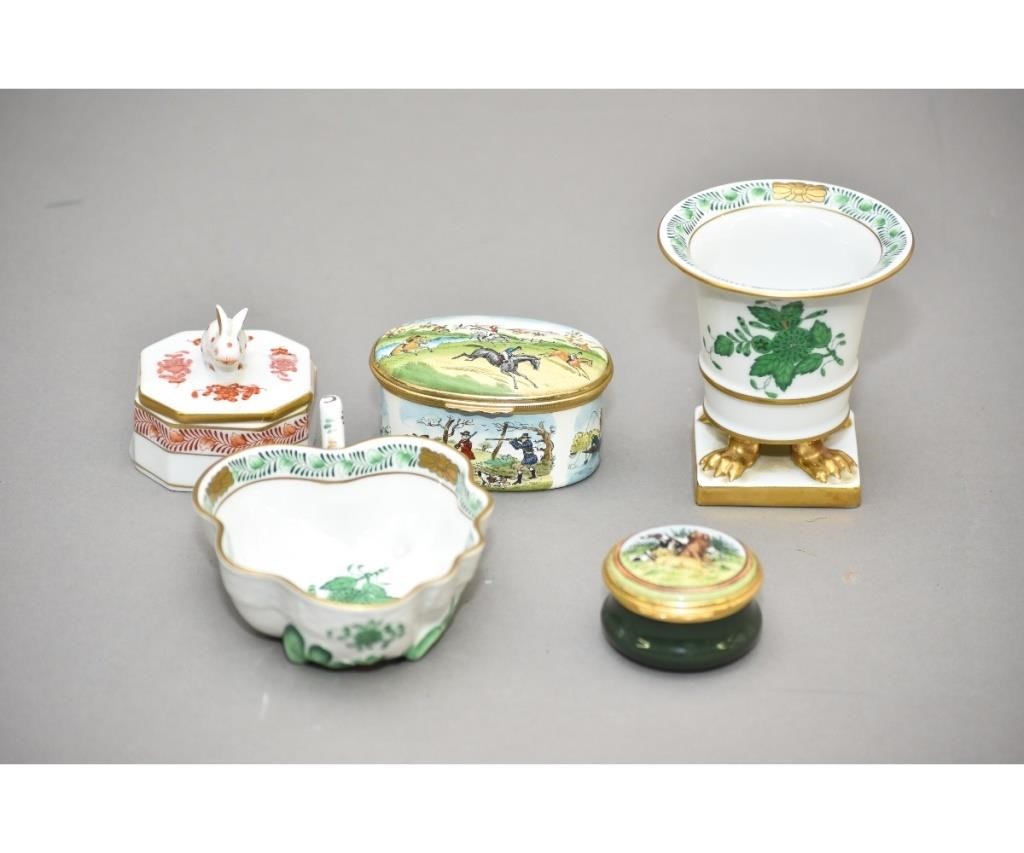 Six pieces of Herend porcelain,