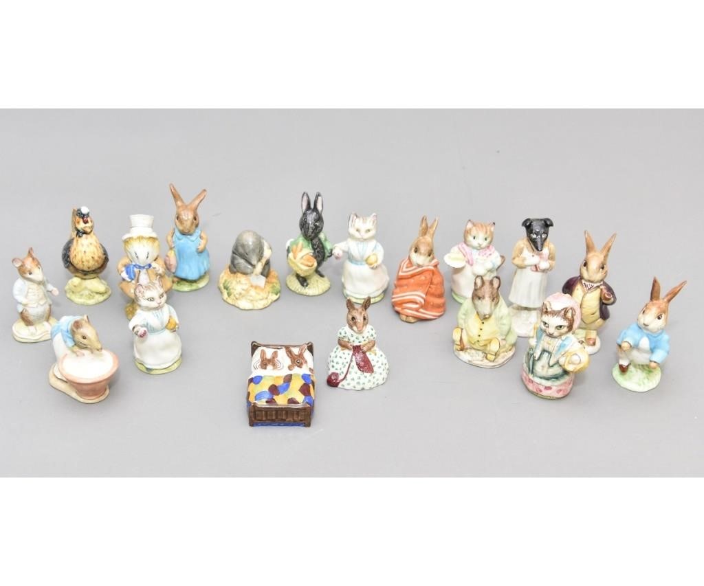 Sixteen Beatrix Potter porcelain figures,